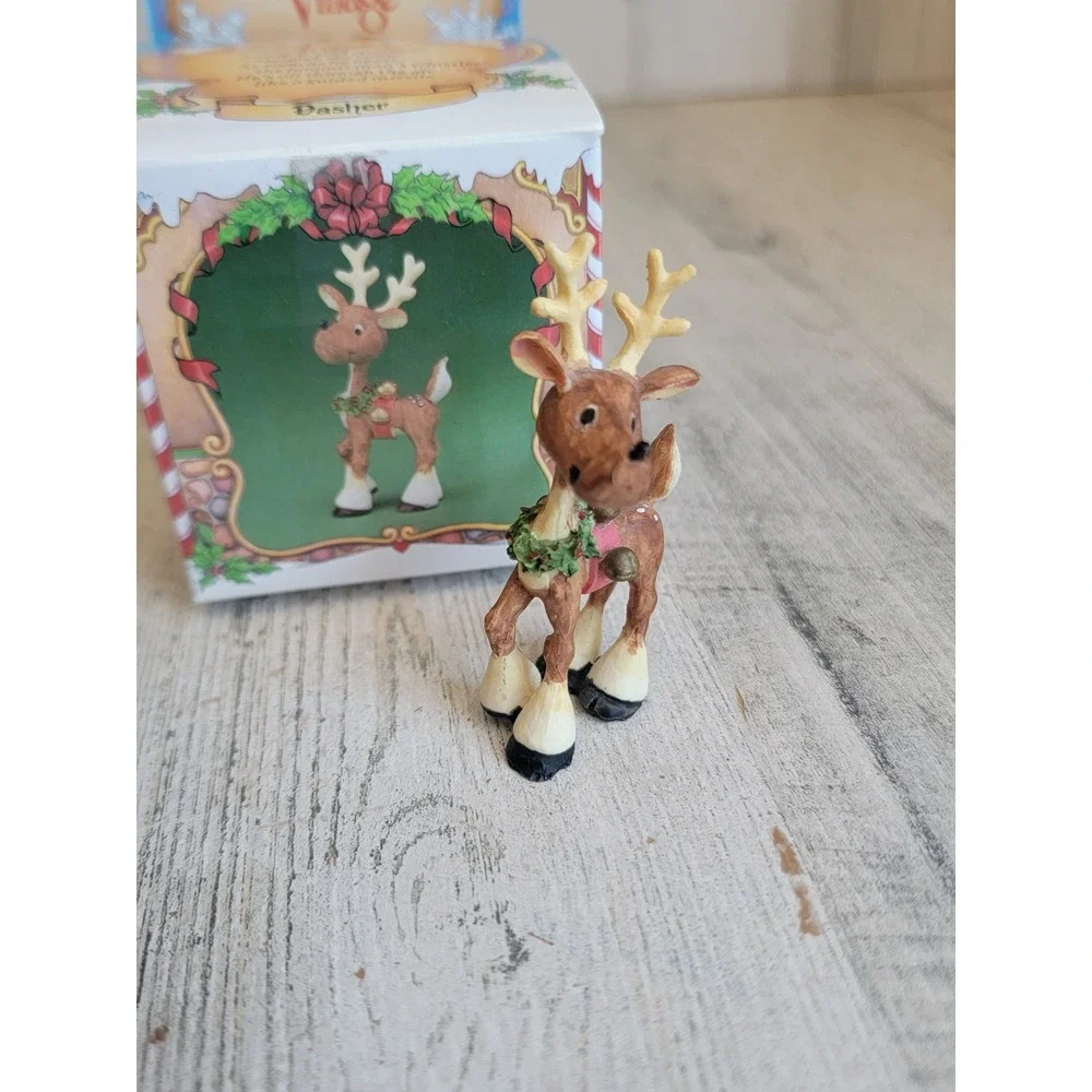 Enesco Dasher reindeer North Pole Village vintage accessory Xmas figure
